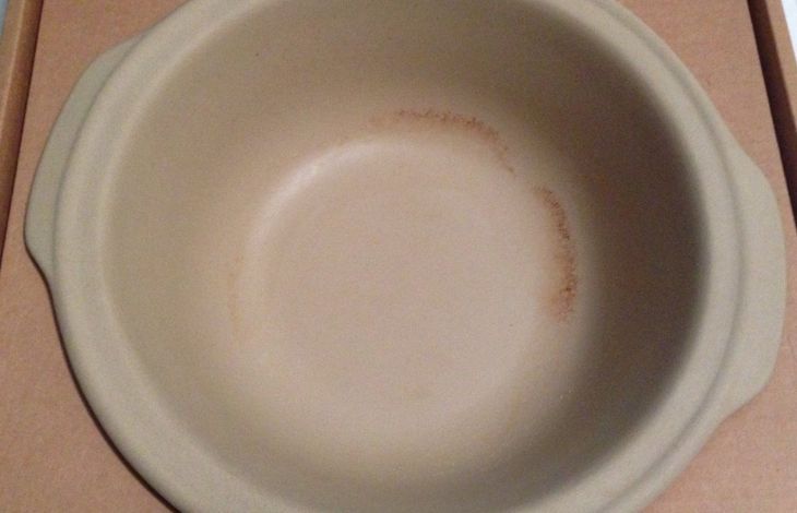 Steingut von Pampered Chef vorbereiten