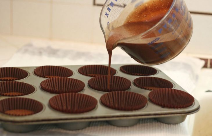 Spinnen Muffins backen